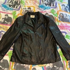 Worthington Genuine Lambskin Womens Vintage Jacket XL